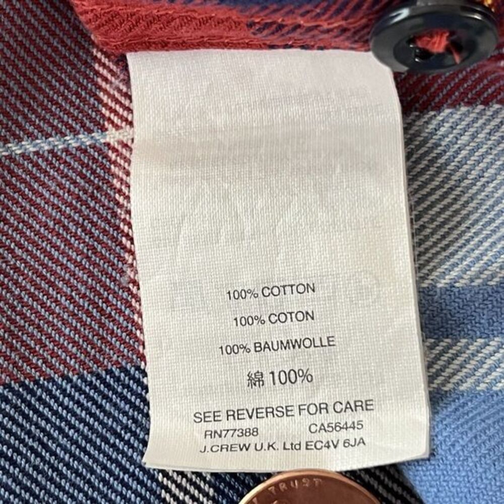 J Crew Sportsmens Outfitters Midweight Plaid Flannel Shirt‎ Mens Size XL G6941 - Picture 8 of 11